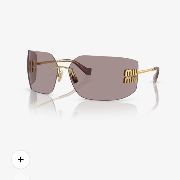 Miu Miu 54ys Violet/Gold Sunglasses - Picture 3 of 9